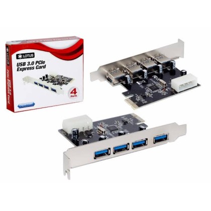 PLACA USB PCI-E | 4 PORTAS | 3.0 | LOTUS